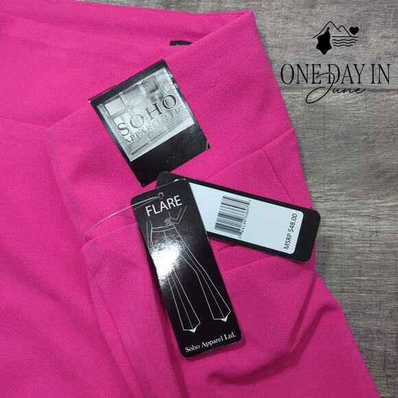 Soho Apparel Ltd Flare Leg Pants Size L - Picture 2 of 6